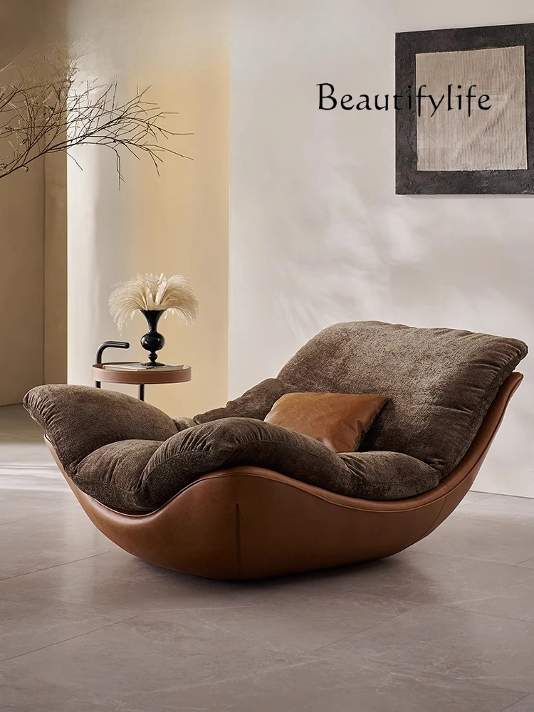 

Nordic designer creative modern minimalist living room leisure chair sofa recliner sofa bedroom chair