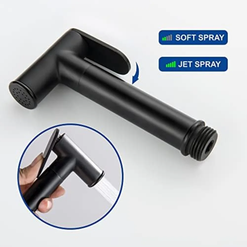 Bidet Sprayer Kit Toilet Angle Valve With Handheld Spray Wall-Mounted Stainless Steel Sprayer Set For Enhanced Cleaning 1.5M