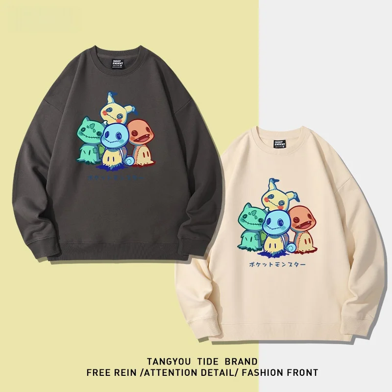 

Новая тонкая хлопковая толстовка с круглым вырезом и принтом для подростков, свободного кроя, на осень-зиму