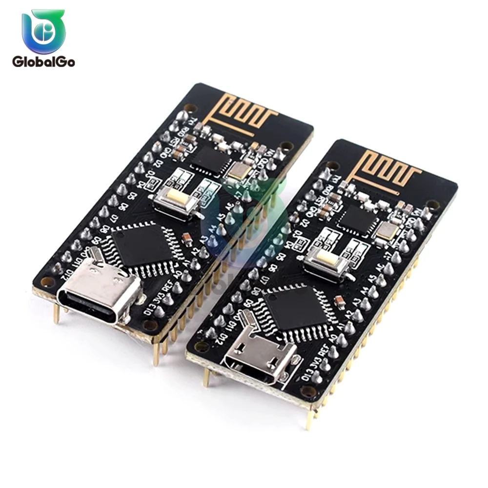 

RF-Nano for Nano V3.0, Micro USB Nano Board ATmega328P QFN32 5V 16M CH340, Integrate NRF24L01+2.4G wireless