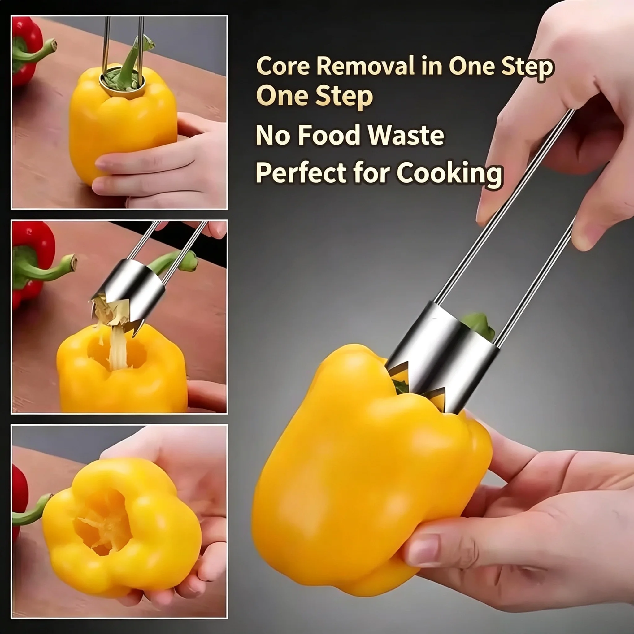 Portable Rust-Proof 304 Stainless Steel Core Remover For Pears And Apples Sharp Serrated Cutter Durable Hand Tool For Vegetables