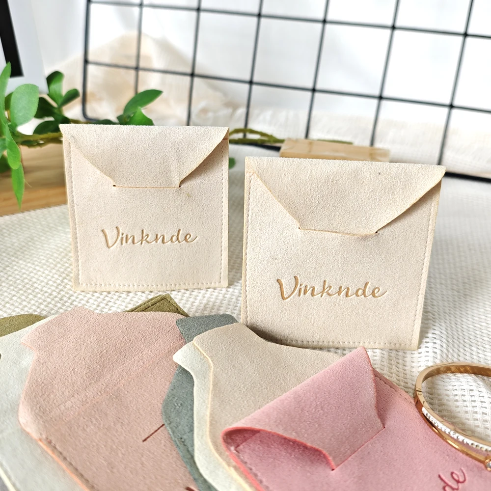 

50 шт./лот, оптовые серьги, кольца, ожерелье, упаковочная сумка, индивидуальный логотип, роскошные бархатные сумки-органайзеры для ювелирных изделий из микрофибры