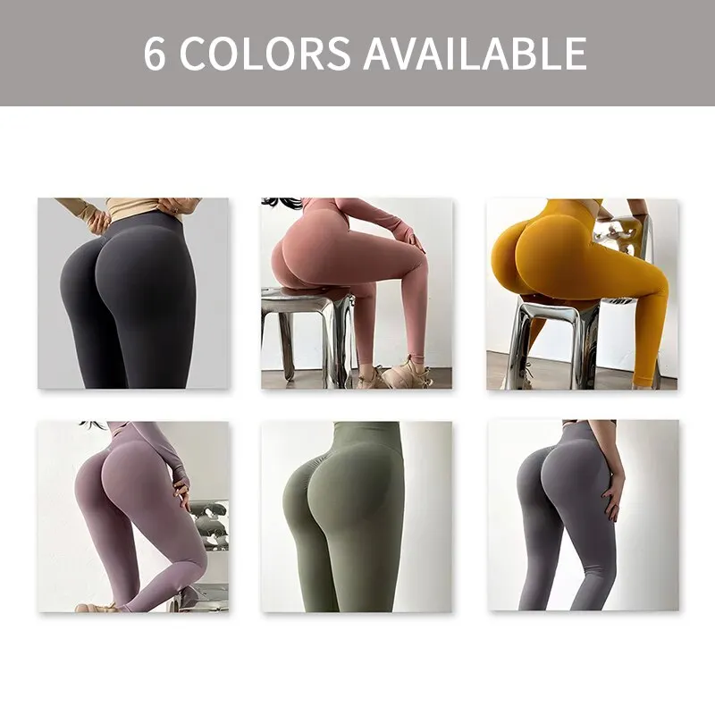 Women Seamless Leggings High Waist Yoga Pant Gym Jogging Sport Workout Push Up Elastic Solid Slim Pants Female