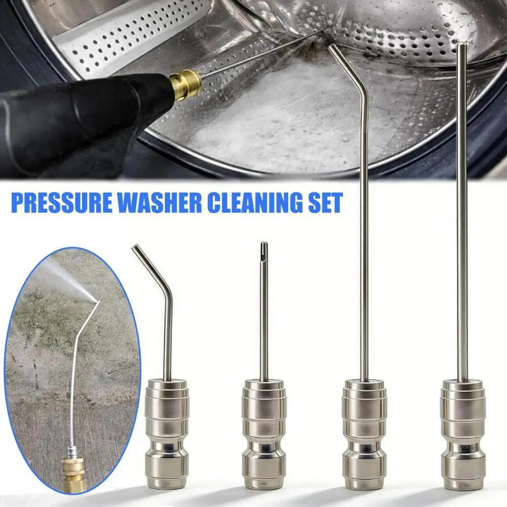 Quick Connect Spray Nozzle High Pressure Washer Nozzle Kit with Quick Connect System Stainless Steel Extension Wand Multi for Ac