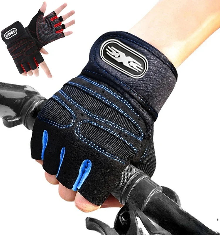 Männer und Frauen Outdoor Radfahren Wandern stoßfeste Handschuhe Fitness Gewichtheben Anti-Rutsch-Handgelenkschutzhandschuhe – Detail 1