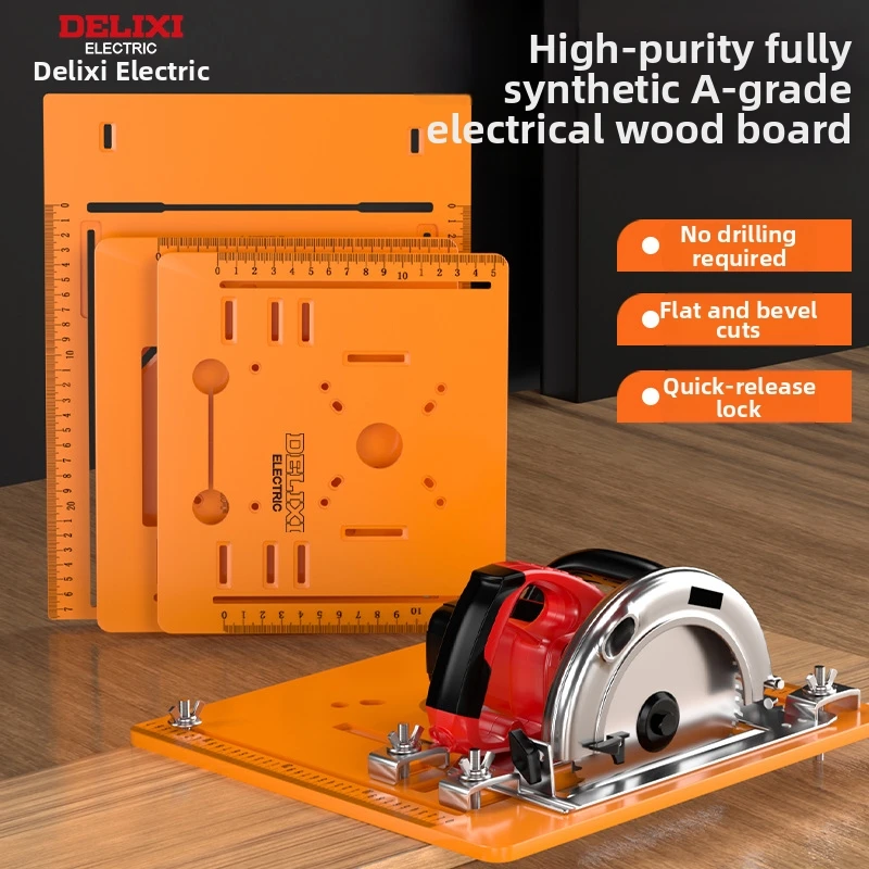 

DELIXI Cutting Machine Base Plate Woodworking Board Cutting Guide Tool Marble Saw Fixing Base Handheld Circular Saw Support Tool
