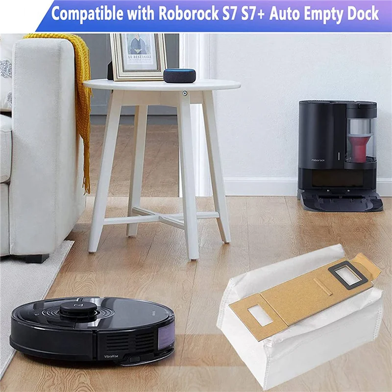 B59B-20 Pack Dust Bags Accessories For Xiaomi Roborock S7 T7S T7plus T7S Plus, Vacuum Cleaner Bags Automatic Suction Station