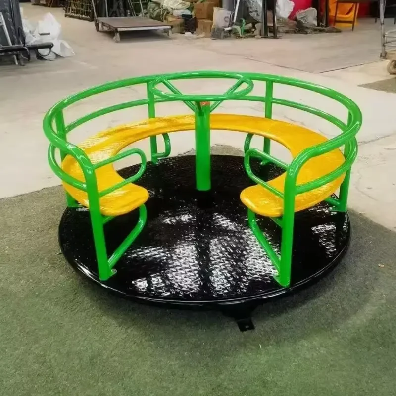 Durable Metal Swivel Chair for Kids Outdoor Playground Equipment Kindergarten Furniture Adventure Park Seating Mall Use Heavy