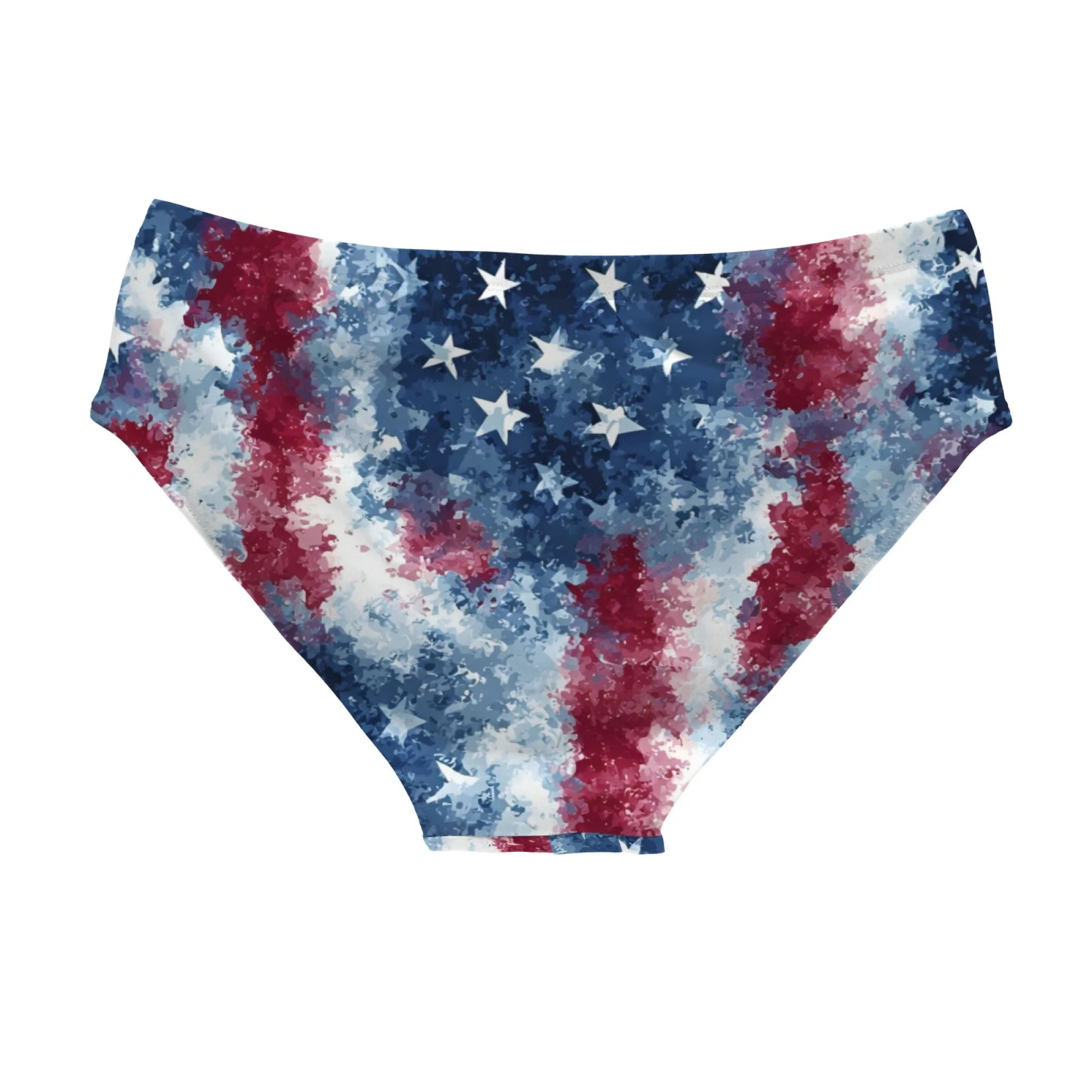 Ink-dyed Star-print Swim Trunks Stretchy Soft Skin-friendly Mens Triangle Trunks Beach Carnivals Swimming Bathing Retro Swimsuit