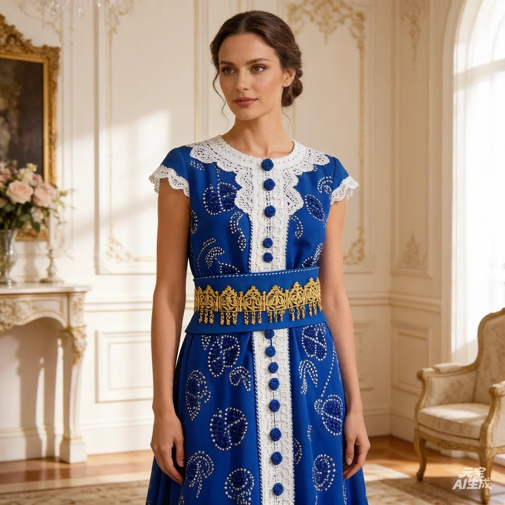 

Algerian Bridal Moroccan Fringe Gold Color Hair Jewelry White Crystal Drip Glazed Metal Head Chain Party Favor