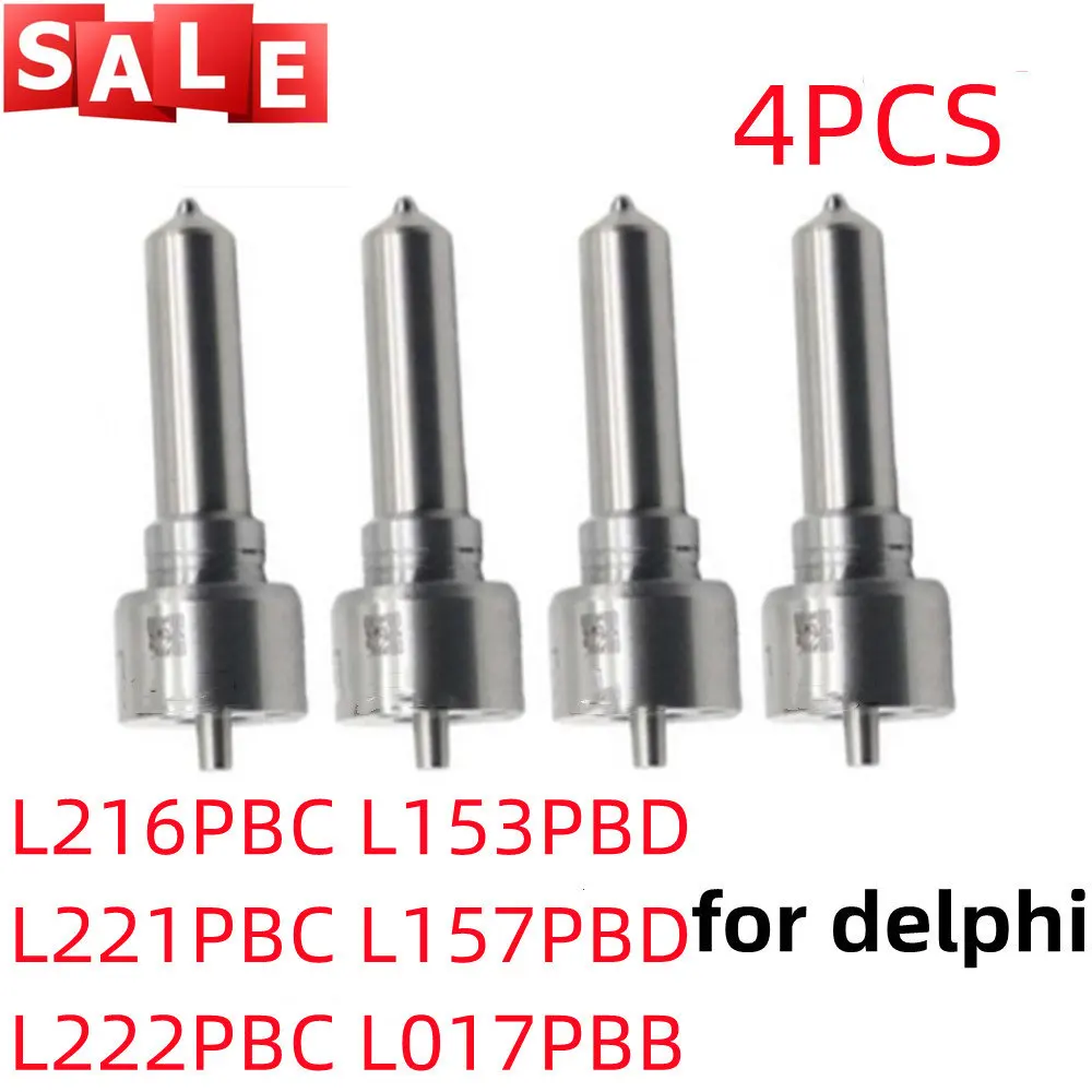 

4PCS L216PBC L153PBD L221PBC L157PBD L222PBC L017PBB Common Rail Auto Part Fuel Injector Spayer Nozzle for Delphi 3/4