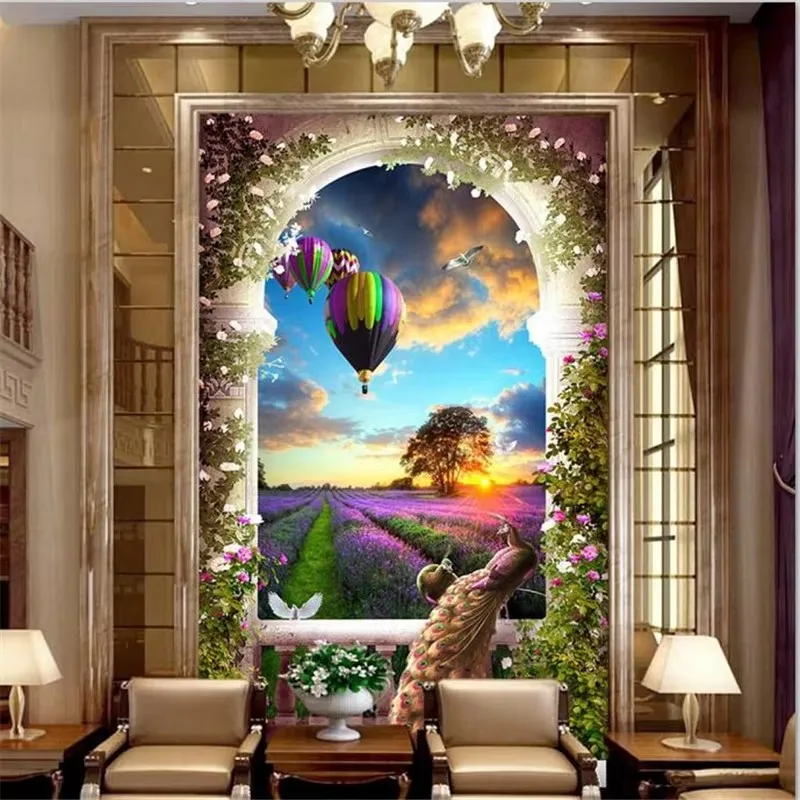 

Пользовательские 3d обои фрески европейская римская колонна лаванда загадка фреска фэнтези сказочный лес арка крыльцо обои домашний декор