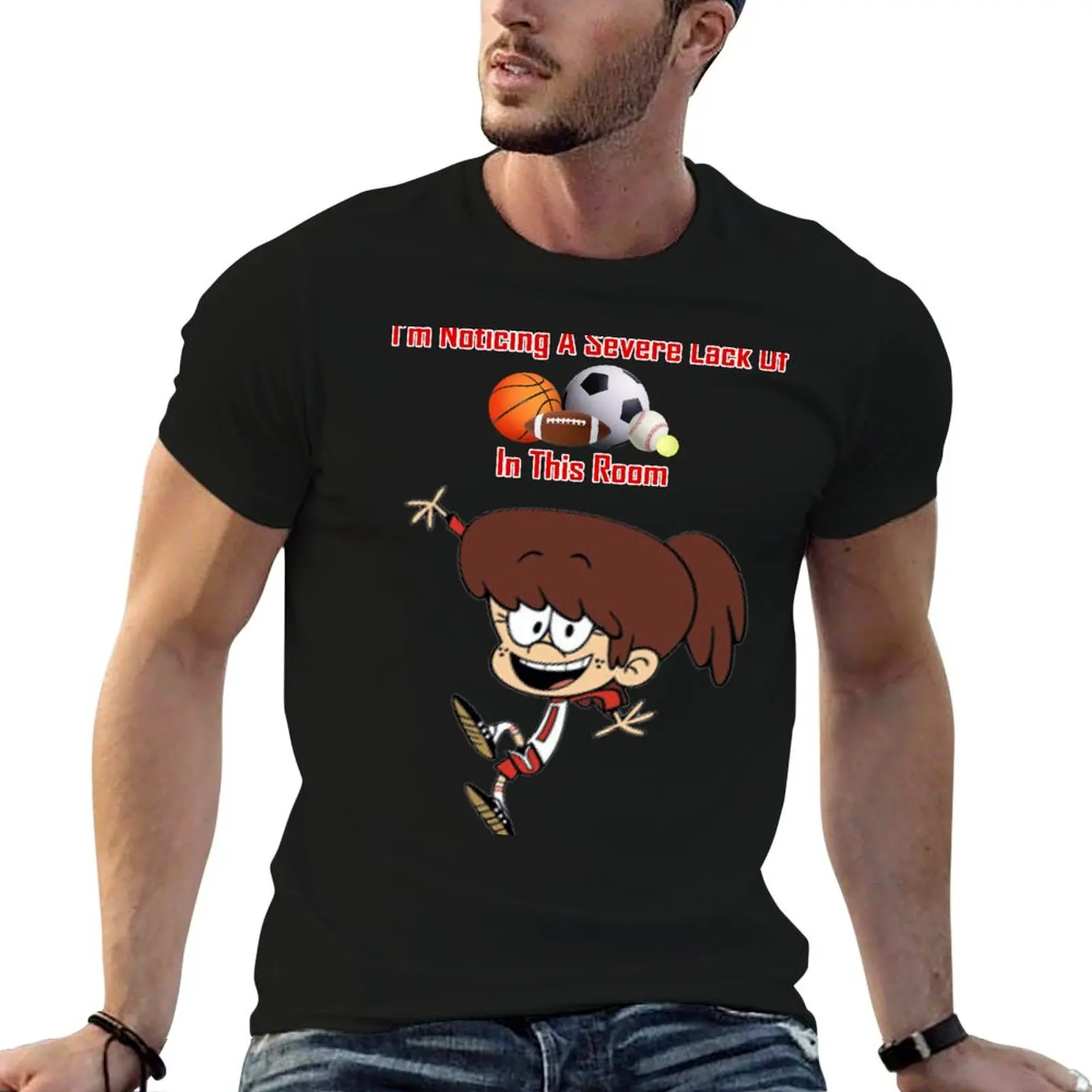 Camiseta Loud House-Lynn Loud, camisetas de anime, camisetas de gran tamaño para hombre, camisetas divertidas de algodón, camiseta para hombre