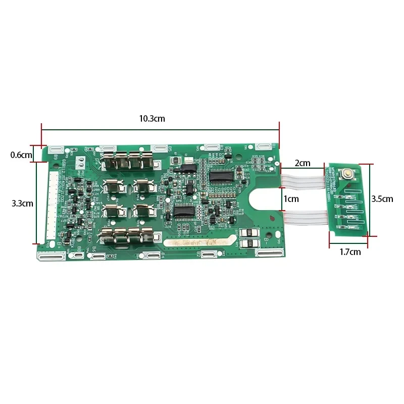 10*18650 BL4040 Custodia per batteria agli ioni di litio PCBA Circuito di protezione Shell Box per MAKITA 40V Batteria al litio BL4025 Alloggiamenti