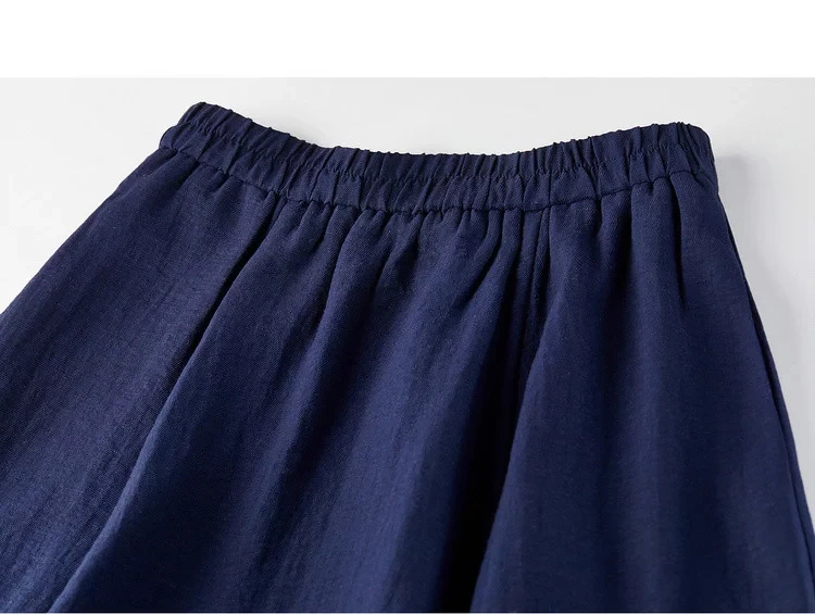 SENTUBILA Minimalistischer A-Linien-Rock für Damen, Sommer 2026, Neuer Lässiger Rock mit Elastischem Bund, Langer Lockerer Rock, Damenbekleidung 162QA5883 – Detail 33