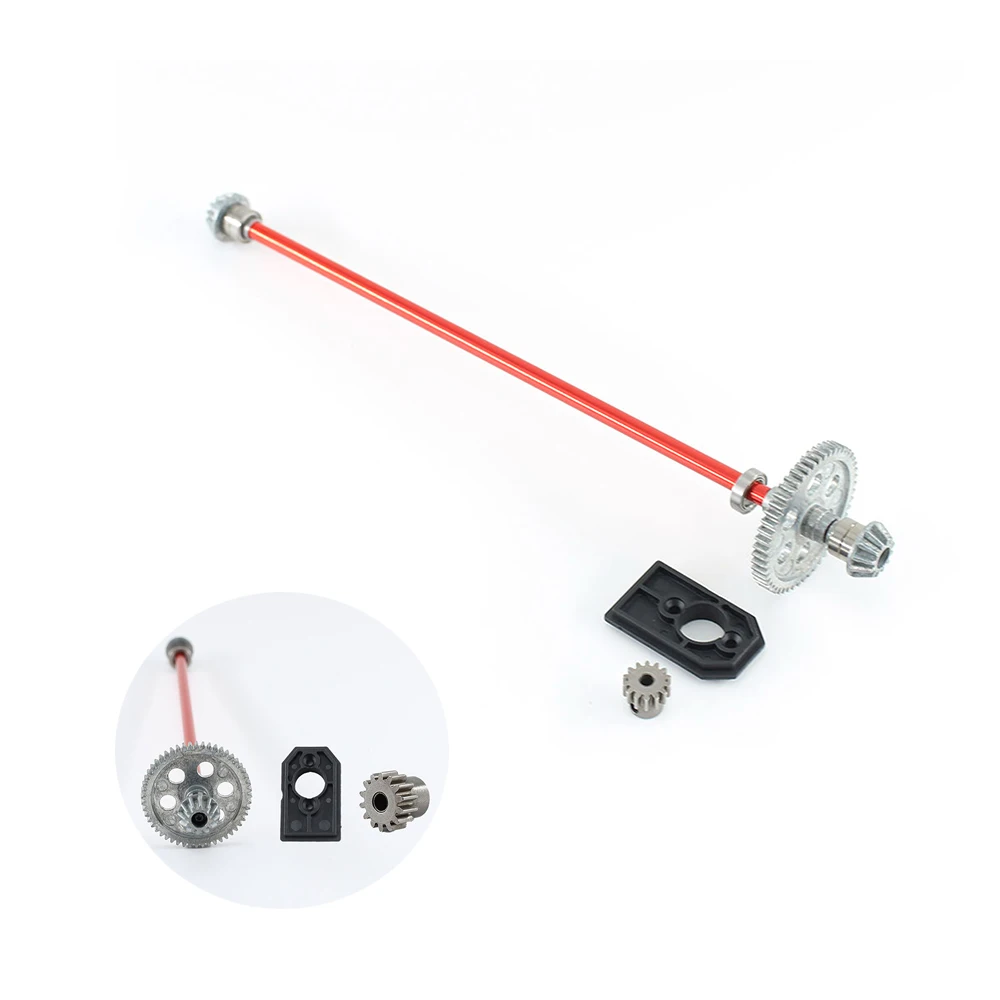 3-In-1 Wear Parts Repair Kit Exclusively For Wltoys 124008 RC Car, Drive Shaft, Main Spur Gear, Pinion Gear And Gear Mount.