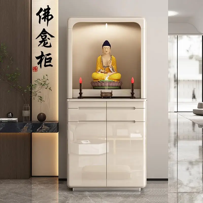 

offering table Shrine God of Wealth incense table modern light luxury small Buddhist cabinet household offering table ornament