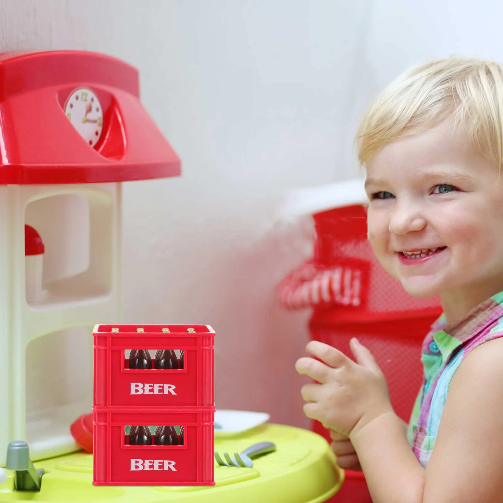 

2Pcs Miniature Drink Bottle Realistic Dollhouse Accessories Plastic Smooth Safe Compact Kitchen Bar Decor Mini Models