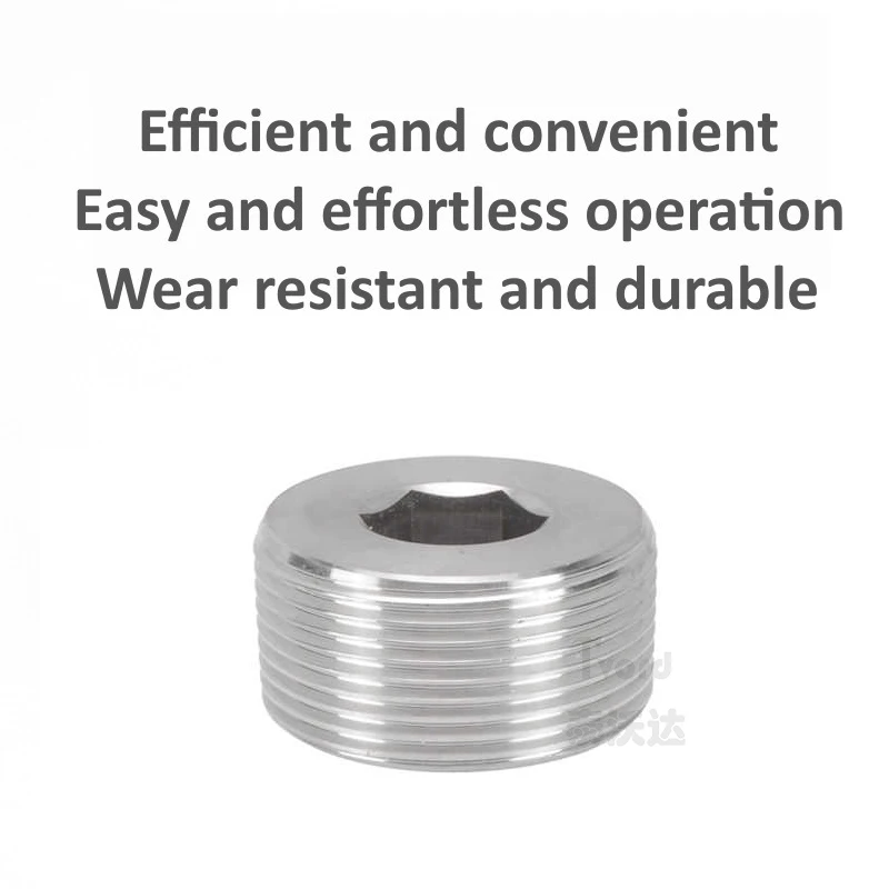 BSPP Male Thread 1/8 1/4 3/8 1" Female Blocking 304 Stainless Steel Hex Socket End Cap Inner Hexagon Plug Oil Water Pipe Fitting