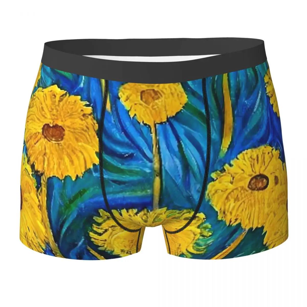 Field Of Dandelion Underwear Abstract Art Sexy Underpants Sublimation Shorts Briefs Pouch Men's Large Size Boxershorts