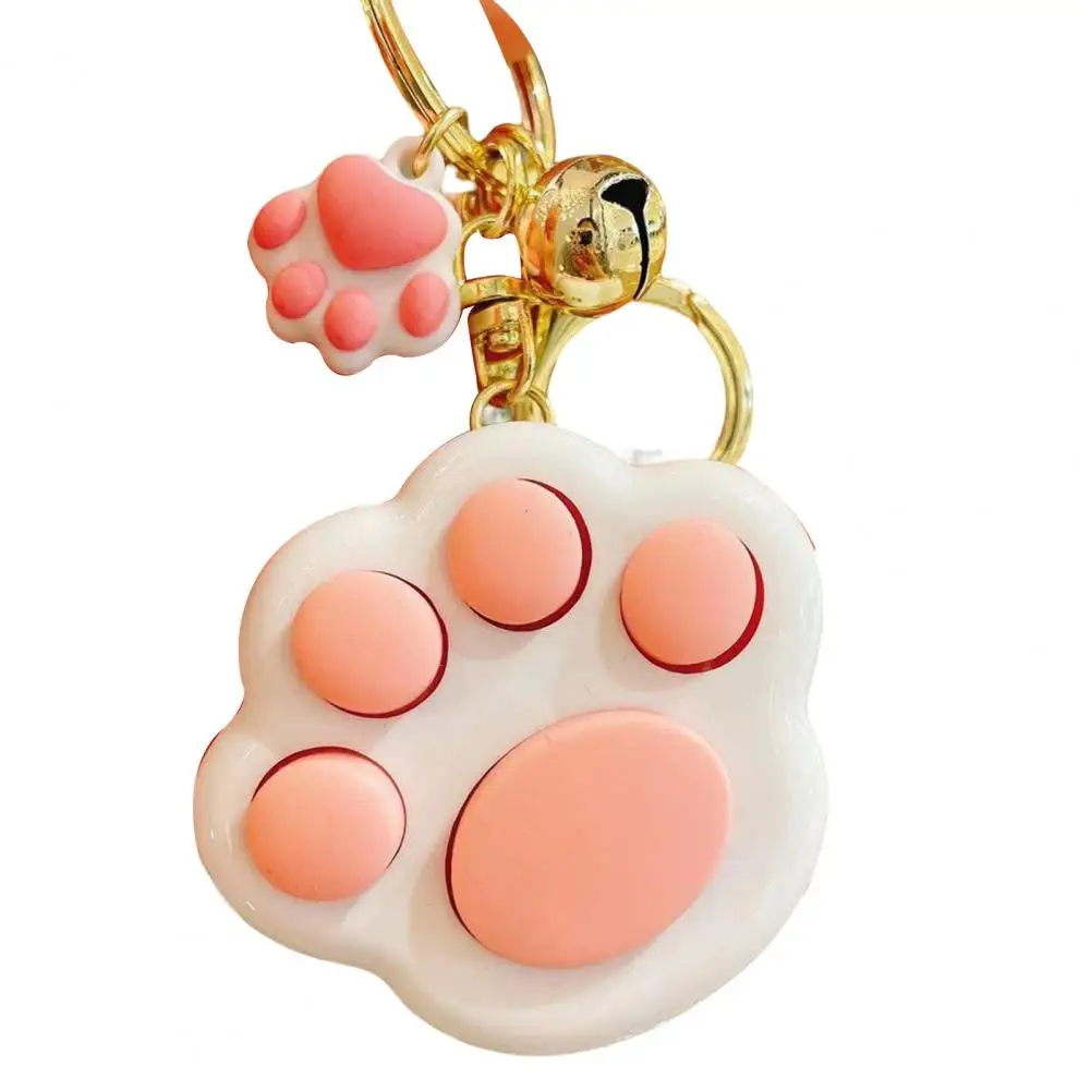 Adorable Zinc Alloy Memory Training Pendant Cat Paw Shape Mini Memory Game Machine Backpack Key Ring Hand-brain Coordination