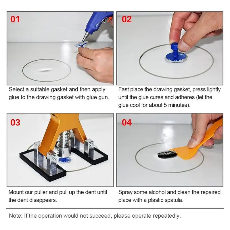 ABZL Paintless Dent Repair Kit Heavy Duty Dent Remover Tool For Car Dent Lifter For Car Dent Puller Kit