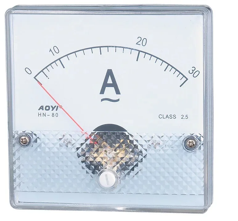 

10 шт. AOYI HN-80 80*80 мм однофазная подвижная катушка панель переменного тока амперметр аналоговый амперметр измеритель тока