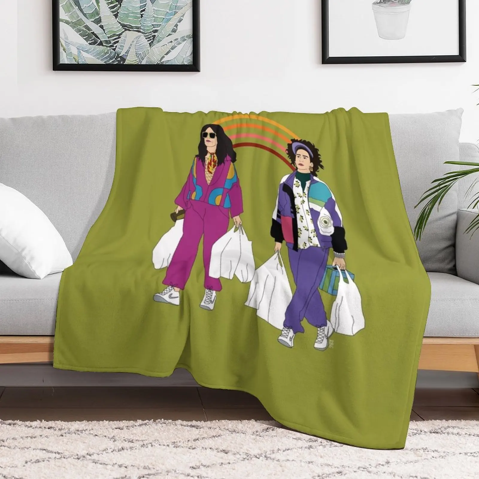 Broad City Abbi and Ilana Throw Blanket Picnic For Sofa Thin Bed Fashionable Blankets