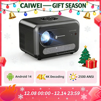 CAIWEI A6G Android 14 UHD 4K Projector 1080P Google Certified Smart TV WiFi 6 Auto Focus Home Cinema Video Projectors for Movies