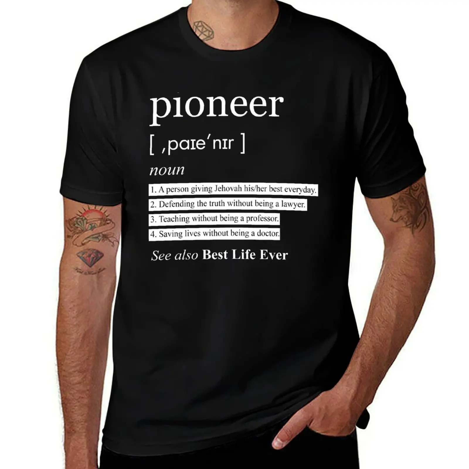 T-shirt décontracté à coupe ample pour l'été, avec la définition de pionnier des témoins de Jéhovah, « Meilleure vie de tous les temps »