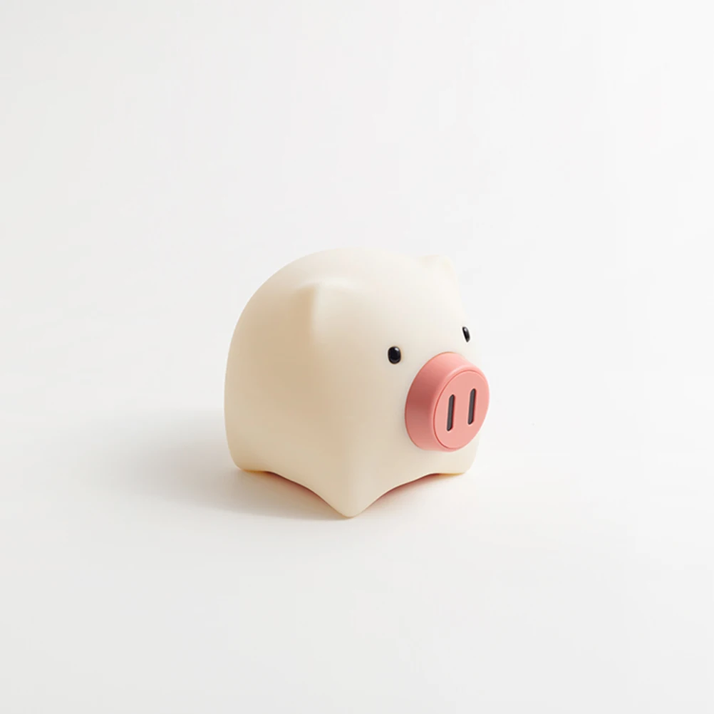 

Silicone Night Light Cute Pig Lamp Adjustable Brightness Rechargeable Bedside Kids Nursery LED Timer Function Soft Glow