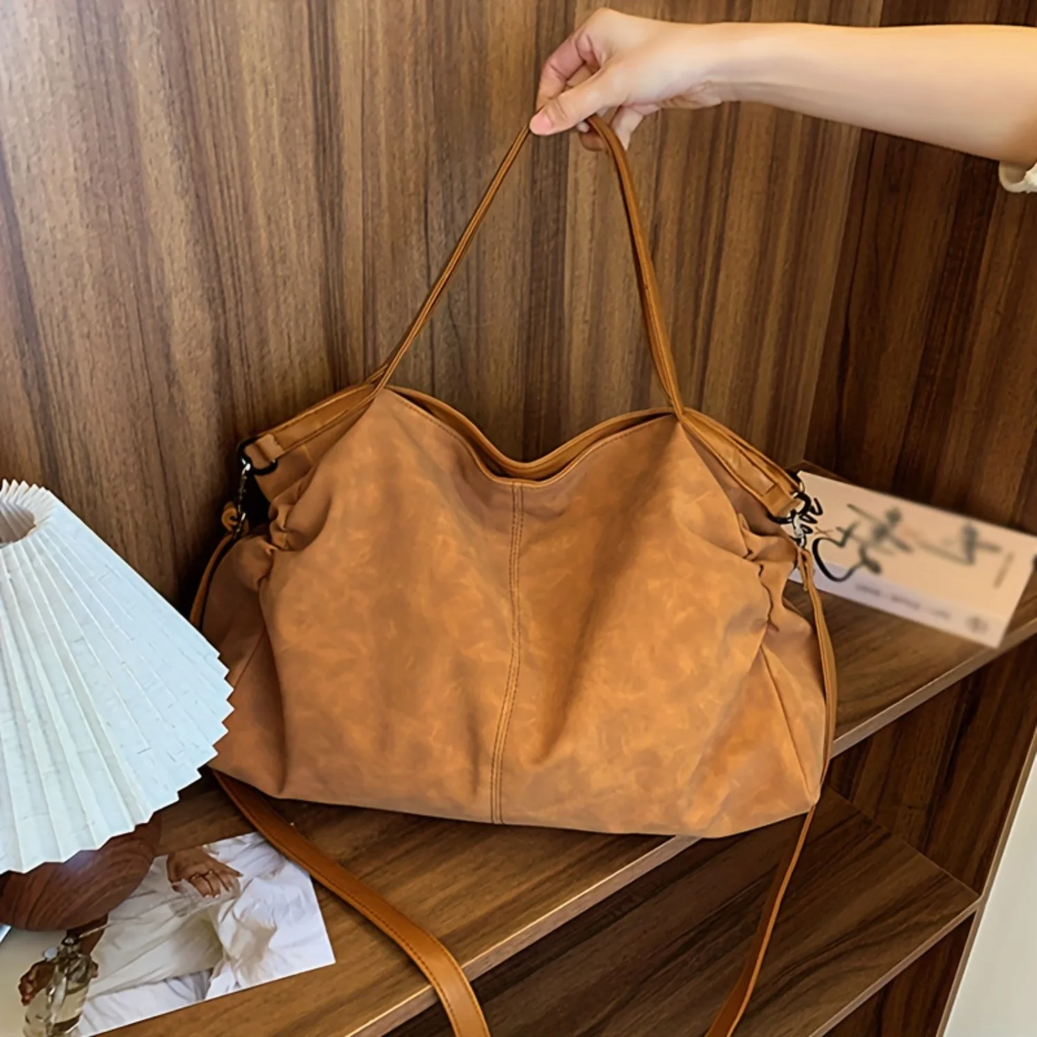 

Vintage Crossbody Bag for Women, Classic Retro Hobo Bag in Casual Soft PU Leather