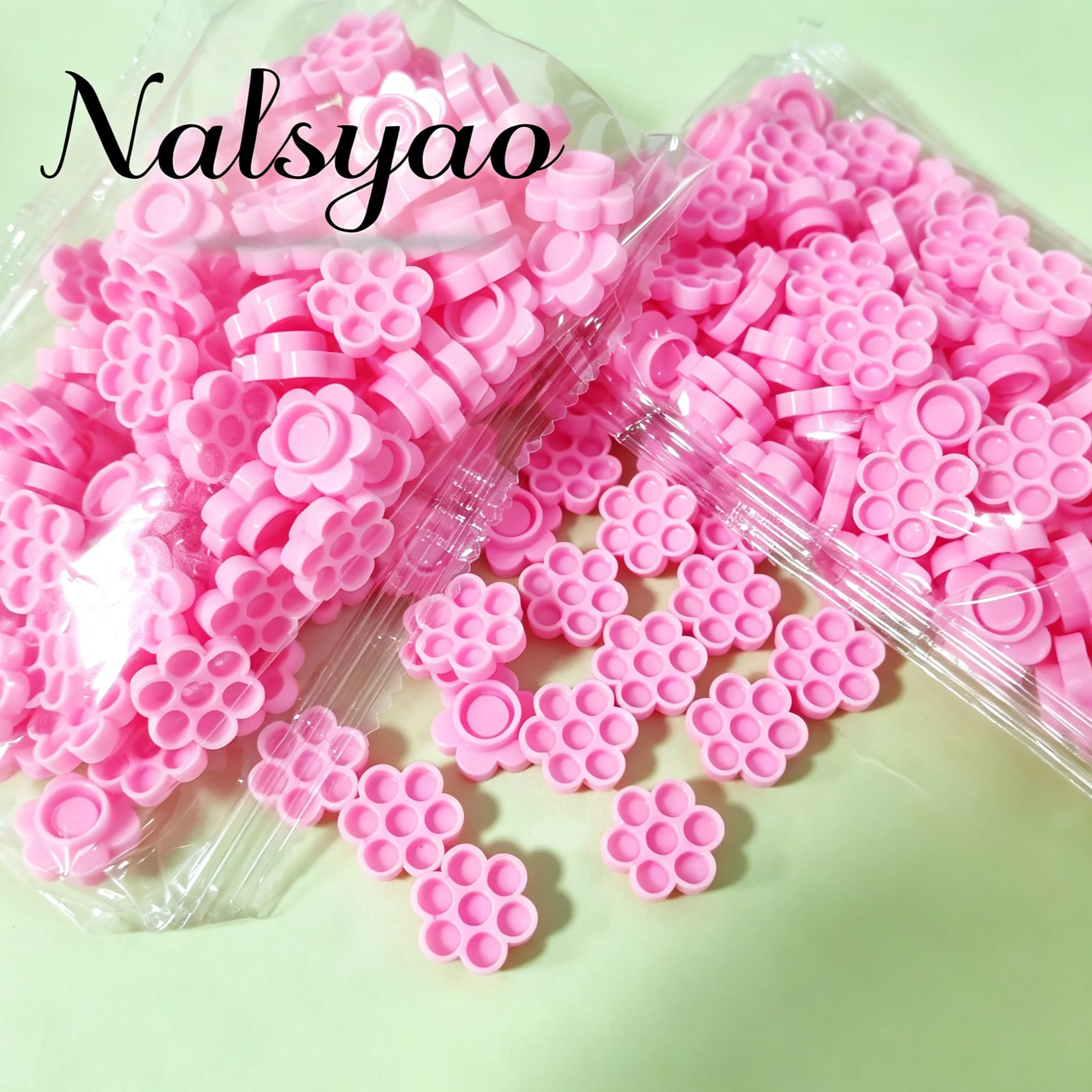 100Pcs Disposable Eyelash Extension Honeycomb Cup Grafting Lashes Glue Holder Plastic Stand Tattoo Adhesive Makeup Tool Pigment