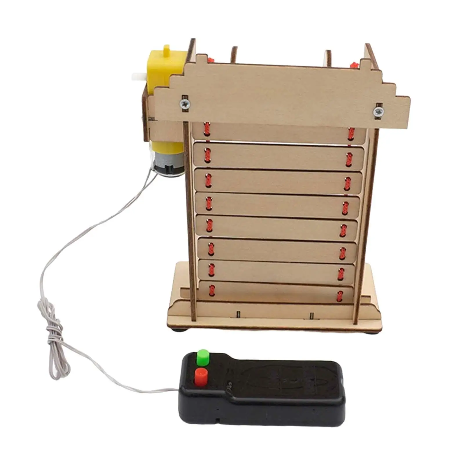 Kit de actividades en forma de puerta rodante eléctrica DIY, interacción educativa de madera