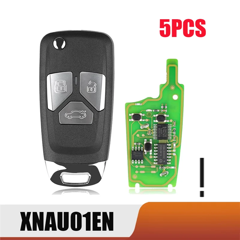 XNAU01EN Universal Wireless Remote Key Fob Flip 3 Button for Type for VVDI Key Tool 5 Pcs/Lot