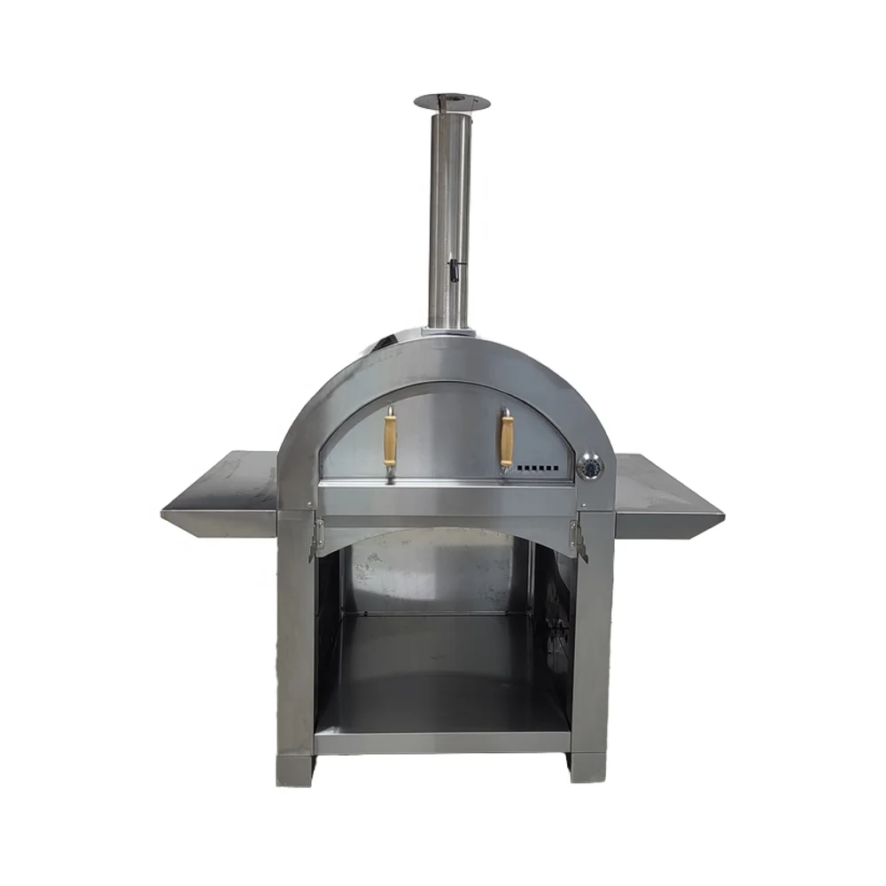 Outdoor Wood Fired Pizza Oven Stainless Steel BBQ Grill for Bakery Use Wood Burning Equipment