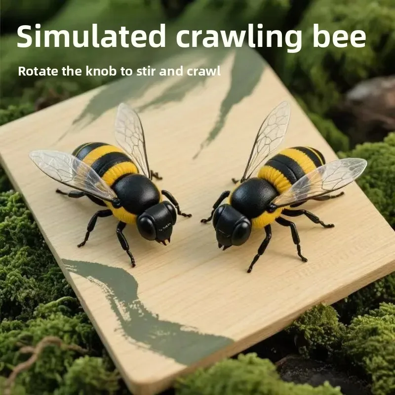 

PVC Bee Model Clear Texture Realistic Miniature Simulation Honeybee Animal Sculpture Insect Action Figure Decor Collect Gift