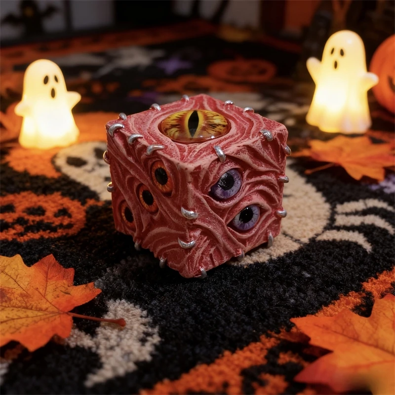 Dooms Eye Dice Gothic Blood Vein Crystal Ball Halloween Horror Single Eerie Centerpiece Table Decor For Goth Teens And Couples