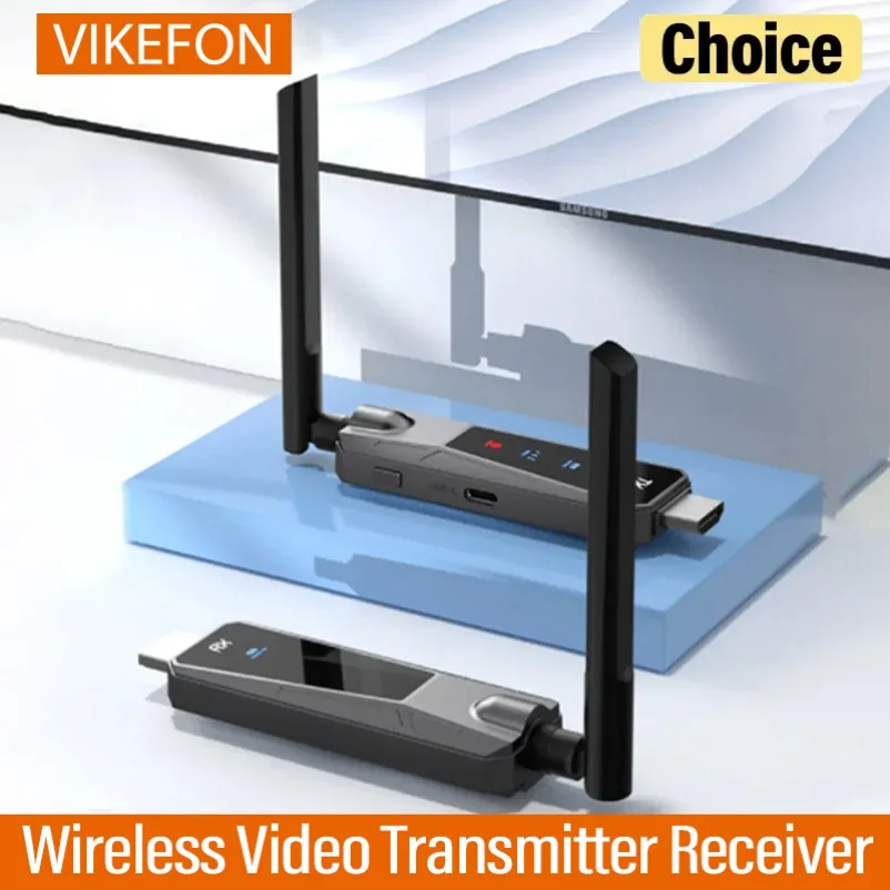 

Беспроводной HDMI-совместимый передатчик-приемник аудио-видео 1080P 100M для подключения 1 TX-4 RX PS4, камеры, ноутбука, ПК к телевизору или монитору