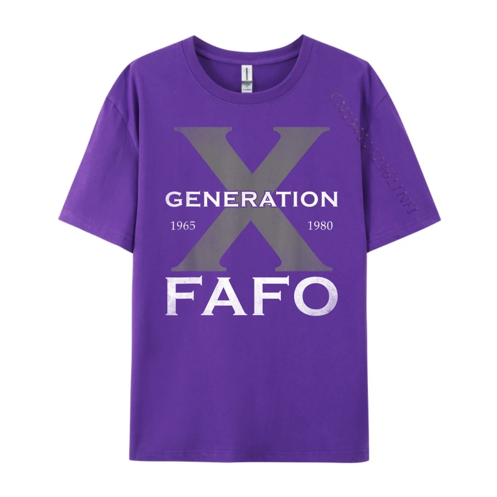 الجيل X مضحك FAFO 60s 70s Gen Xers الساخرة Gen X الأزرق والأبيض الجرافيك تي شيرت عالية الجودة تي شيرت رجالي