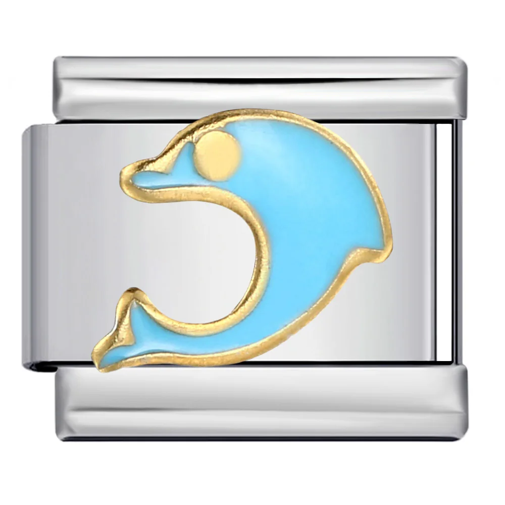 سلسلة مجوهرات يدوية من الفولاذ المقاوم للصدأ 9 مم بتصميم إيطالي أنيق على شكل برج بطريق وقمر وجبل ثلجي لصنع أساور للنساء والرجال - 6