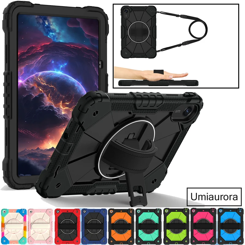 

Для Xiaomi Redmi Pad 2 Pad2 11 дюймов, вращающаяся на 2025 градусов подставка, плечевой ремень, чехол для планшета, противоударный силиконовый прочный чехол для ПК, принципиально