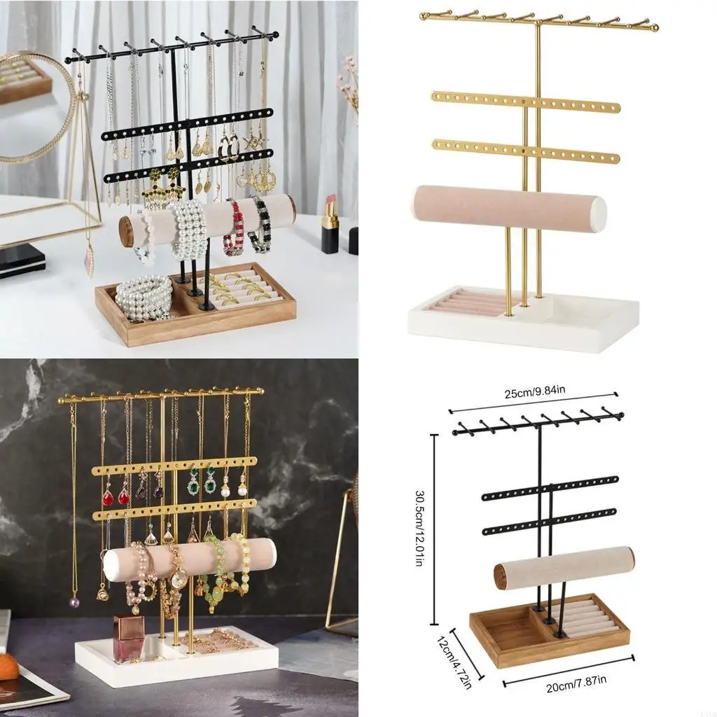 

X4YA Desktop Jewelry Earrings Holder Rings Tray Jewelry Storage Rack