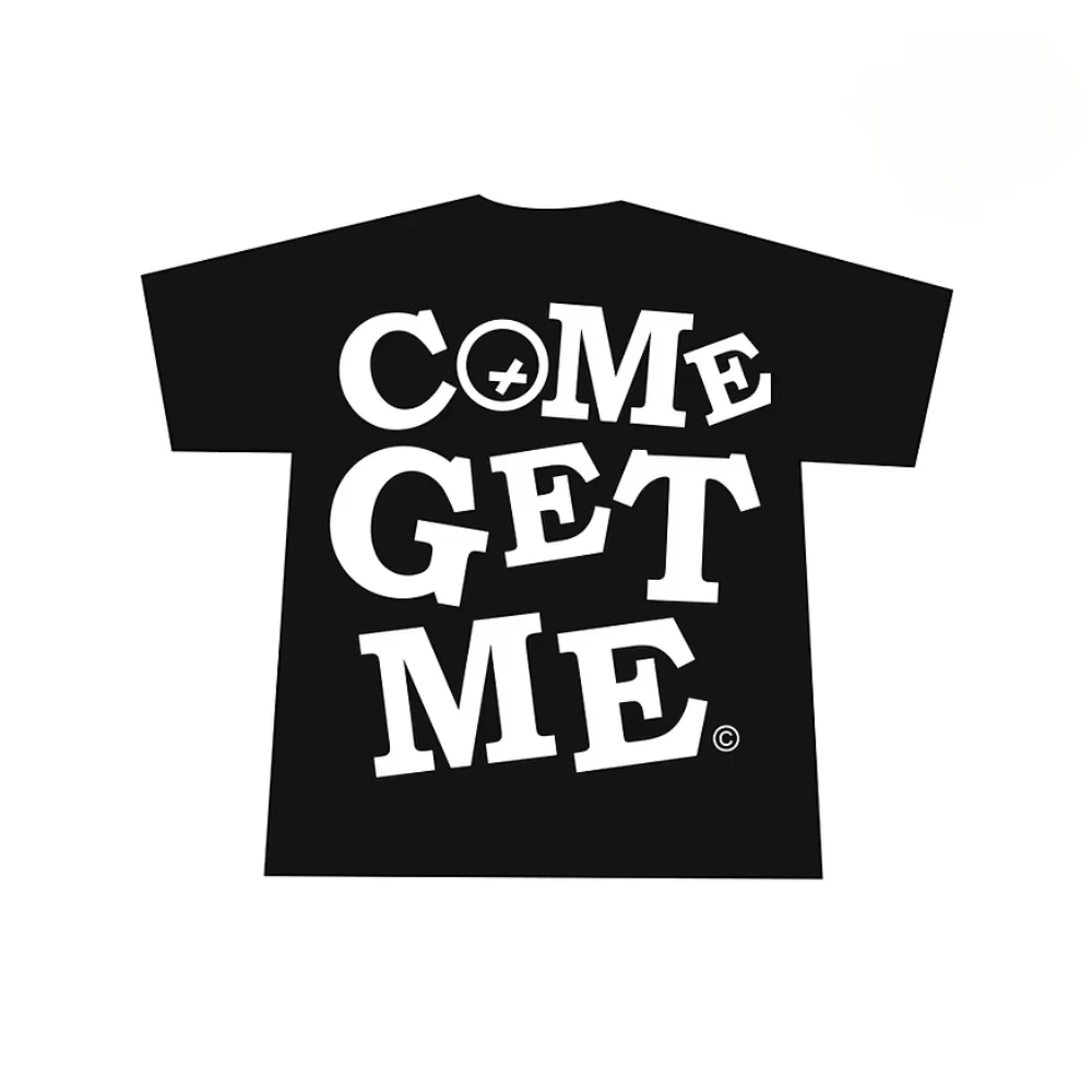 2026 Men Bold Street Slogan Graphic T‑Shirt Short Sleeve Crew Neck Loose Fit Street Text Letter Print Cotton Black Tops