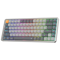 Redragon K652 75% Wireless RGB Mechanical Keyboard, Bluetooth\\/2.4Ghz\\/Wired Tri-Mode 84 Keys Ultra-Thin Gaming Keyboard