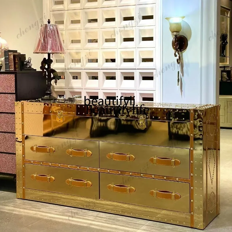 03 Super high-grade gold color / Sideboard / Entrance Cabinet / Length Width Height 180x45x90cm
