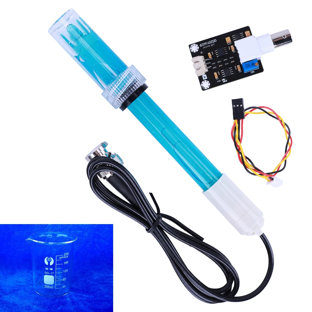 

BNC Connector 0-14 PH PH Replacement Probe BNC Socket Probe for Experiment Lab Pool Water Analyzer PH Meter