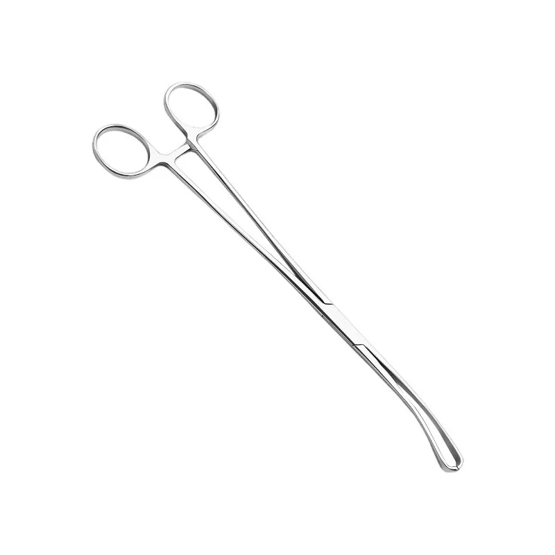 

Medical Stainless Steel Hemostatic Uterine Cervical 25cm Straight Head 2x3 Teeth Sampling Oval Forceps Gynecolog