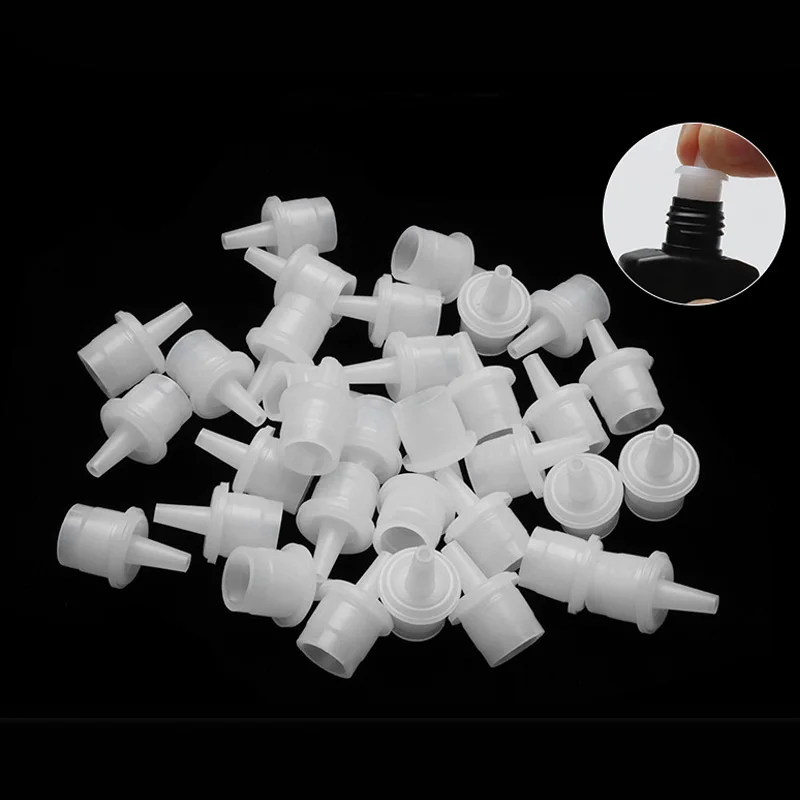 100Pcs Universal Eyelash Glue Replacement Bottle Mouth Head Extended Glue Usage Anti-Blocking Eyelash Extension Makeup Tools