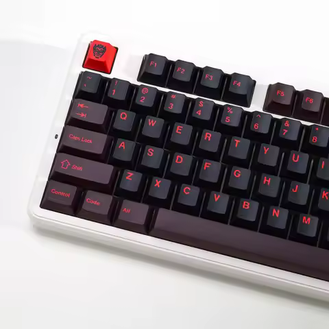 KBDiy 143 Keys GMK Red Dragon Keycaps Cherry Profile for Mechanical Keyboard PBT Keycap Custom for MX Five Sides Sublimation